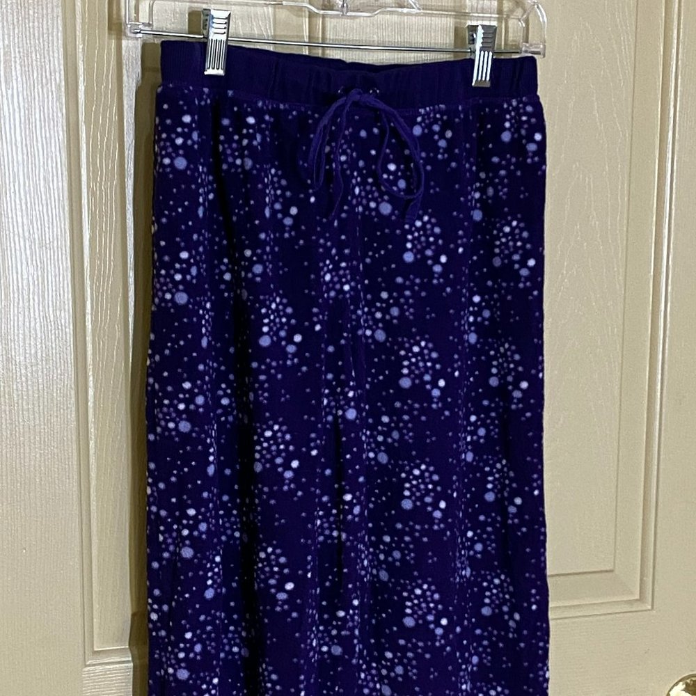 Drift Away medium purple fleece sleep pants